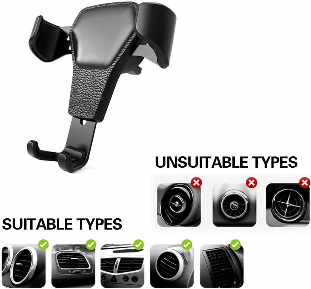 Universal Gravity Car Phone Mount – Air Vent Holder for iPhone & Samsung